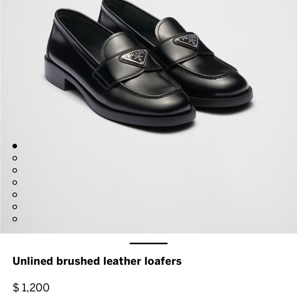 Prada 20mm Black Loafer Size 385